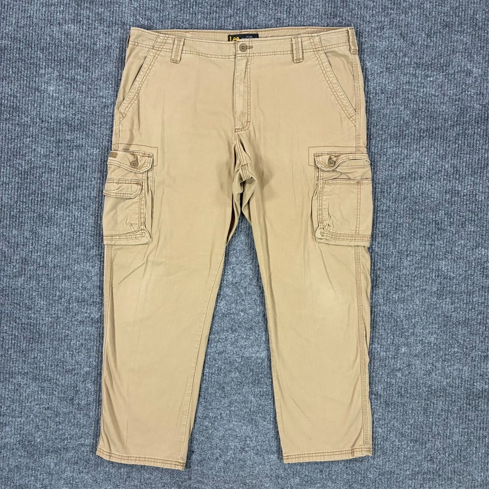 Lee The H.D. Lee Merc. Co Mens Cargo Pants Size 40x32 Khaki Outdoor Mid Rise